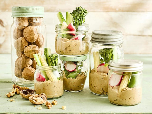 <em>Walnut and Roasted Carrot Hummus</em>