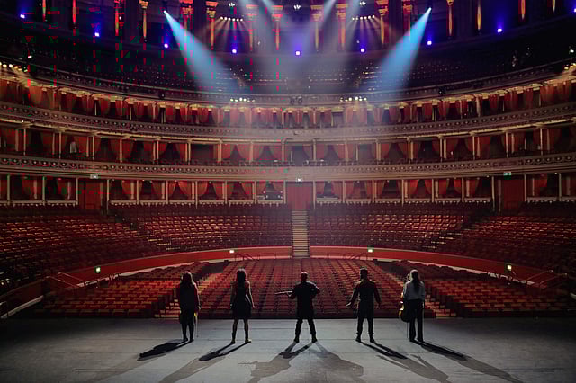 Soumik Datta with other artistes performing in a cultural space