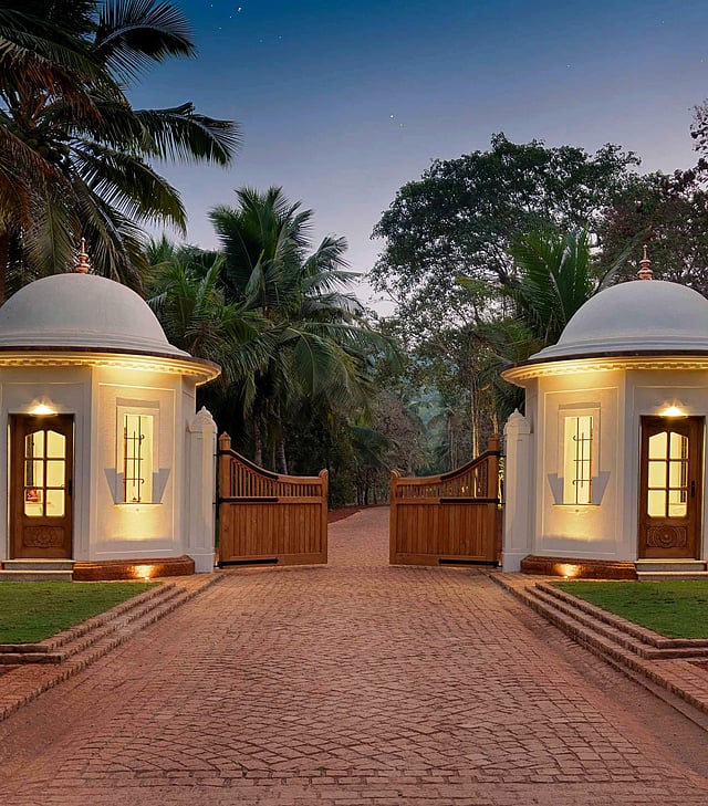 The gates to the property