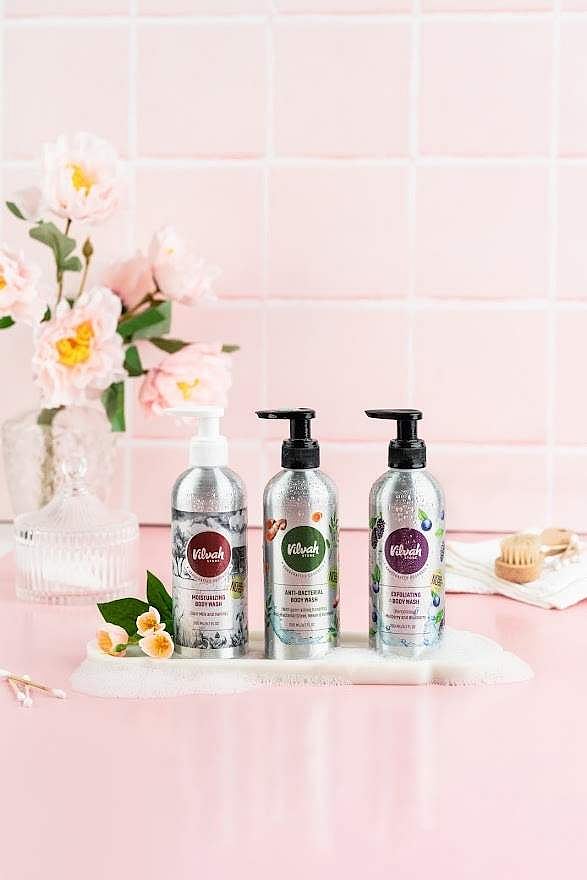 <em>Vilvah Store's body washes</em>