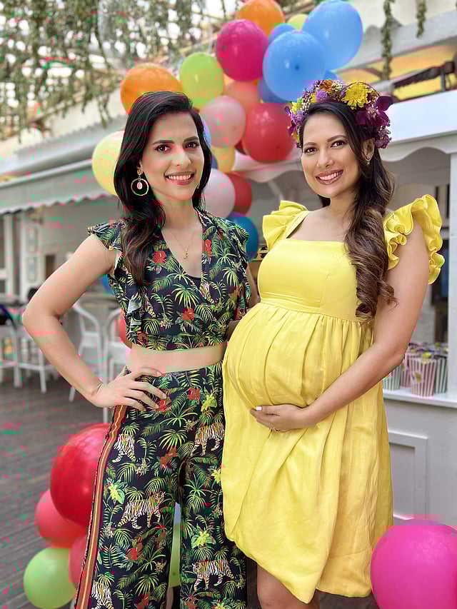 <em>Paloma and Rochelle at the baby shower</em>