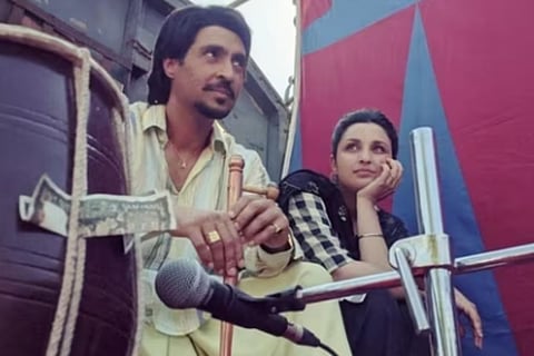 Diljit Dosanjh and Parineeti Chopra in a still from Chamkila