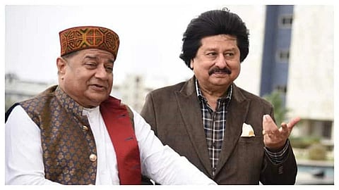 (L-R) Anup Jalota, Pankaj Udhas