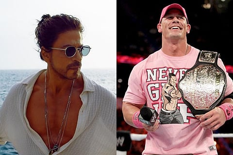 In frame: Shah Rukh Khan (L), John Cena (R)