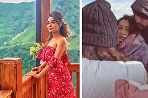 (L-R) Aarya Vora, the actress fell sick at Spiti Valley