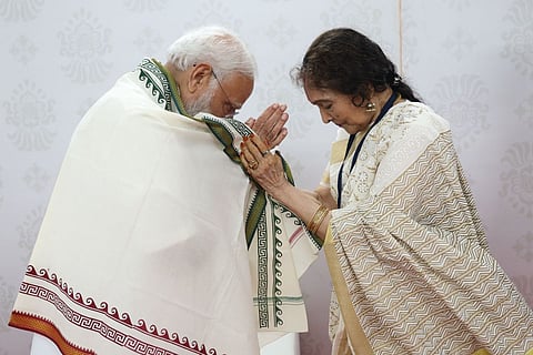 In frame: Narendra Modi with Vyjayanthimala