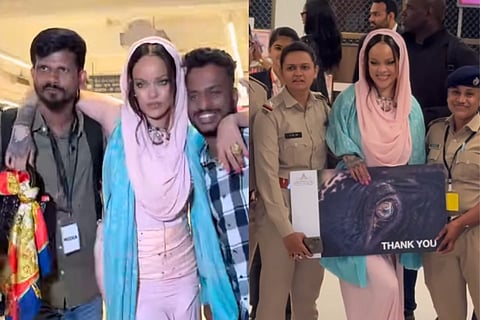 In frame; Rihanna at Jamnagar airport