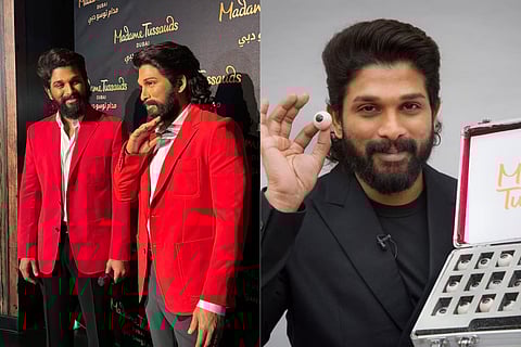 Allu Arjun unveils his wax statue at Madame Tussauds Dubai, strikes iconic 'Pushpa' pose