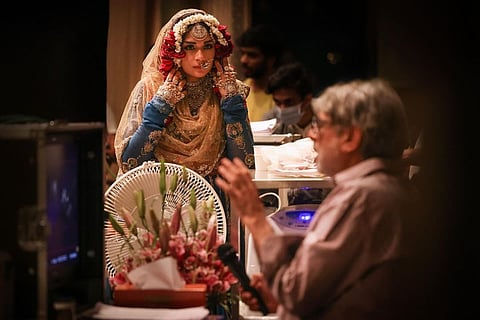 Richa Chadha and Sanjay Leela Bhansali behind the scenes of 'Heeramandi'