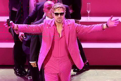 Ryan Gosling performs at Oscars 2024