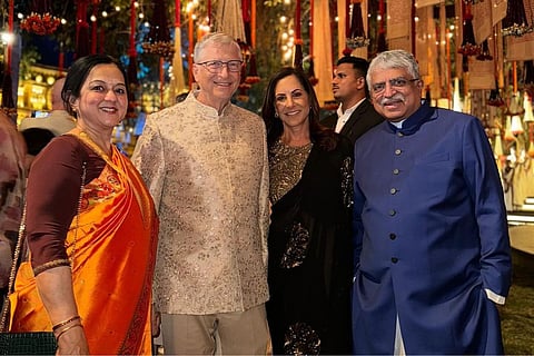 In frame: Bill Gates and Paula Hurd with Rohini and Nandan Nilekani