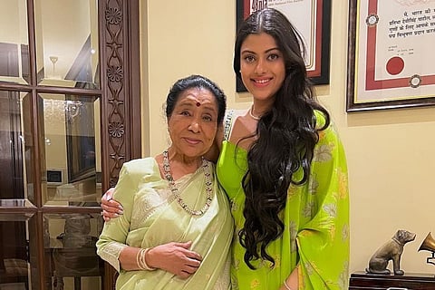In frame: Asha Bhosle and Zanai Bhosle
