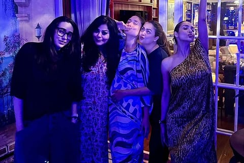 In frame: Karisma Kapoor with Mallika Bhat, Kareena Kapoor, Amrita Arora and Malaika Arora