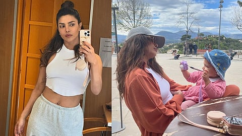 In frame: Priyanka Chopra (L), Priyanka with Malti Marie