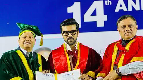 Ram Charan receives an honorary doctorate from Vels University