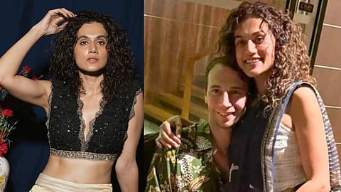 In frame: Taapsee Pannu with Mathias Boe