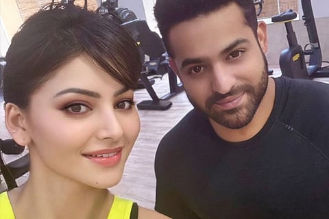Urvashi Rautela shares selfie with 'lion-hearted' Jr NTR as they catch up at the gym