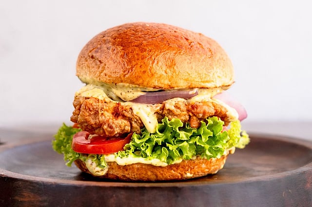 Classic fried chicken burger