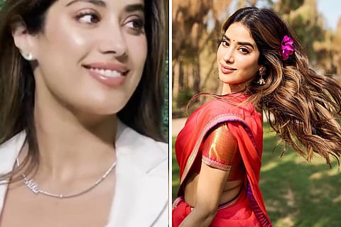 Janhvi Kapoor stuns at 'Maidaan' screening; fans spot her wearing a necklace with BF Shikhar’s name