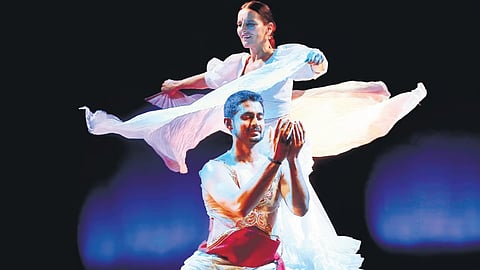 A still from the performance