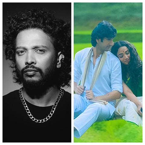 Nakash Aziz; (right) A still from the song