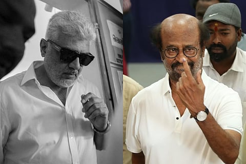 In frame: Ajith Kumar (L), Rajinikanth (R)