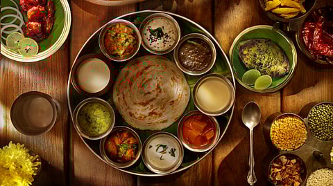 Dakshin Veg Ugadi Thali with Non-Veg sides