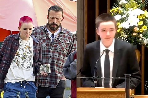 In frame: Ben Affleck with Fin 