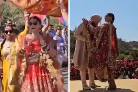 Taapsee-Mathias wedding: FIRST video from the ceremony shows the bride dancing to 'Chitta Kukkar'