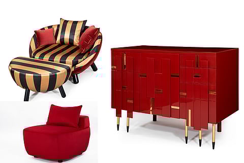 Shades of Red furniture collection by Punam Kalra