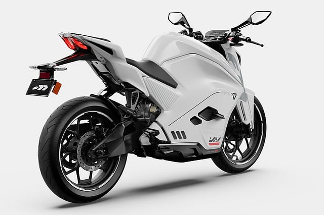 The motorcycle can hit a top speed of 155 km/h