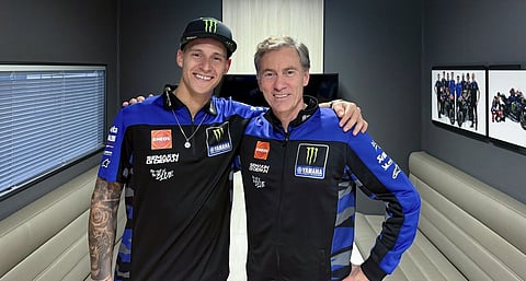 Monster Energy Yamaha MotoGP rider Fabio Quartararo and Yamaha Motor Racing head Lin Jarvis