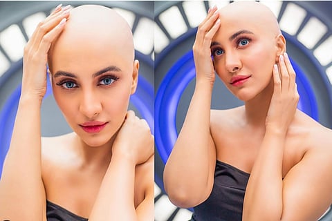 Rukmini Maitra in her bold bald look!
