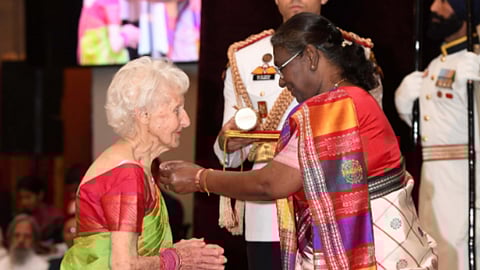 Meet Charlotte Chopin, a 101-years-old French yoga teacher who was honoured with Padma Shri