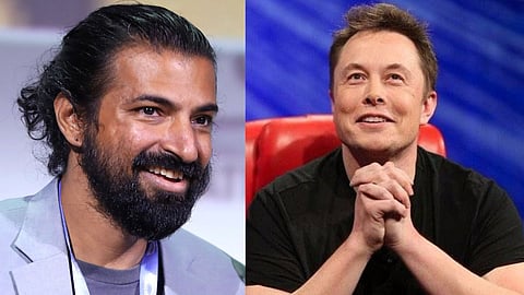 frame: Nag Ashwin (L); Elon Musk (R)