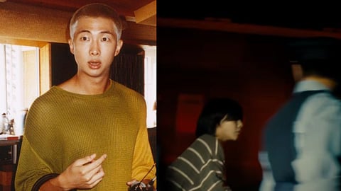 In frame: RM (L); a snap from the music video (R)