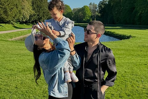 In frame: Priyanka Chopra with Nick Jonas and Malti Marie in Dublin