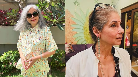 In fra me: Zeenat Aman (R), Dimple Kapadia (L)