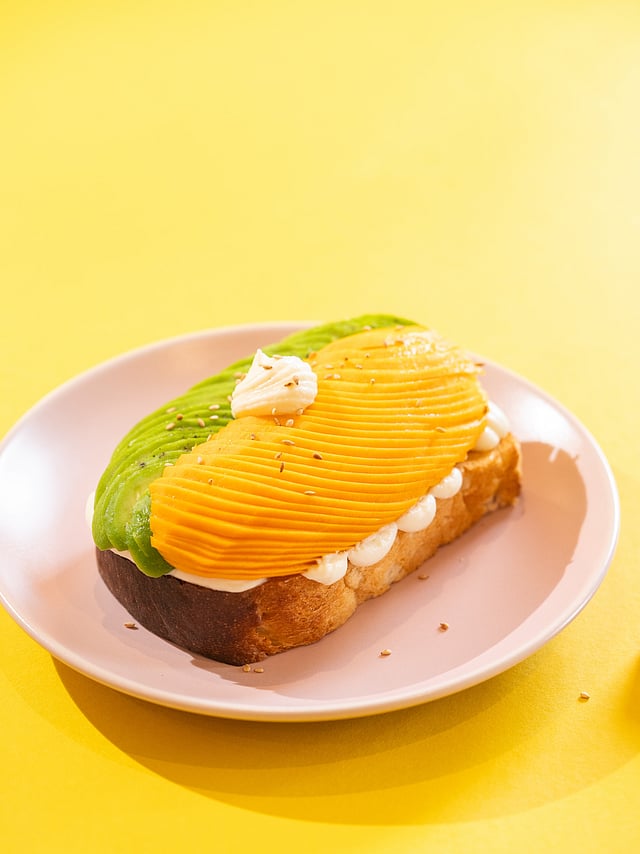 Mangoes & Avocado on Brioche 