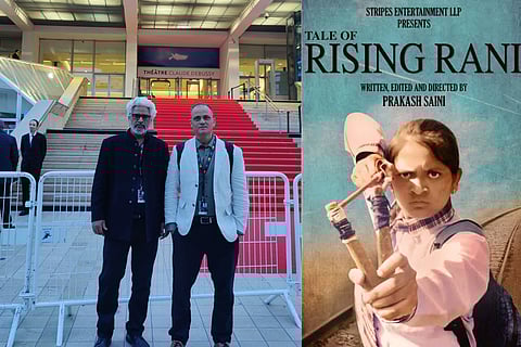 The director & producer from Cannes; the poster (R)