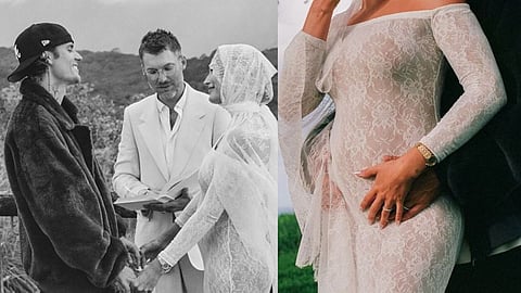 In frame: Hailey Bieber and Justin Biber 