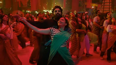 In frame: Allu Arjun and Rashmika Mandanna in Sooseki lyrical video