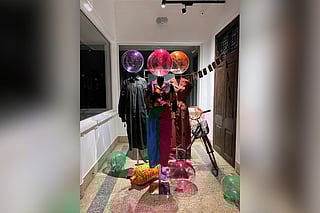 The abstract set-up for the upcoming pop-up