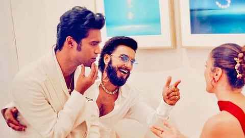 In frame: Babil Khan with Ranveer Singh and Sanaya Malhotra