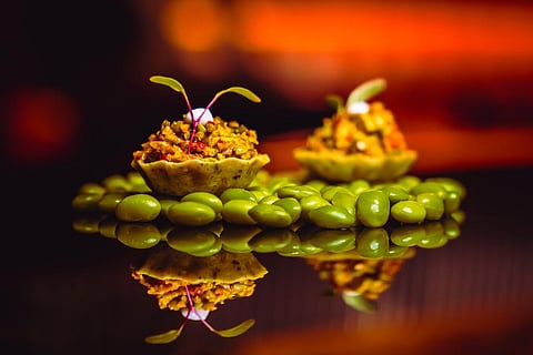 Edamame and Fenugreek Tart