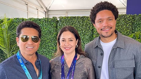 In frame: Sachin with Trevor