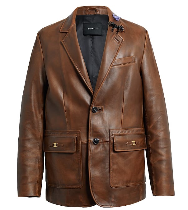 Coach Leather Blazer