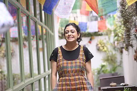 Actor Sneha Chatterjee in a quirky piece from Chitras
