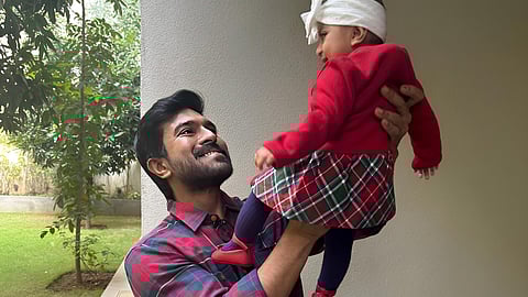 In frame: Ram Charan and Klin Kaara