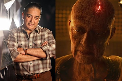 (Left) Vijaynarain; (Right) Prabhas as Bhairava in a still from 'Kalki 2898 AD'